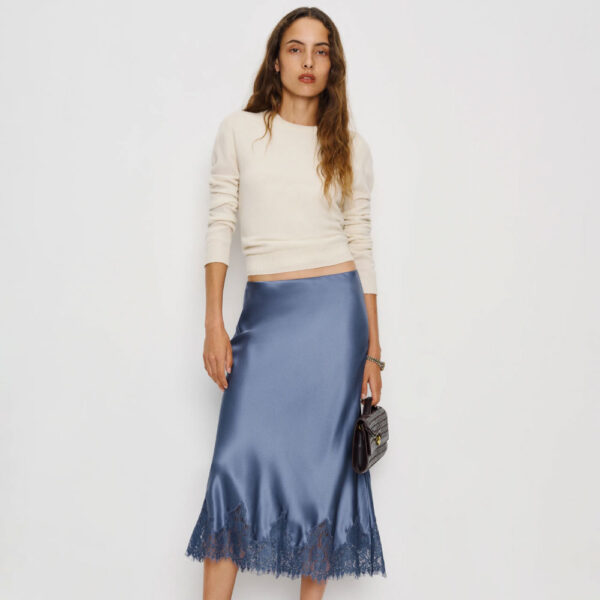 Carolina Silk Skirt Cornflower