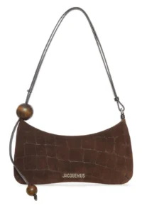 Jacquemus Logo Lettering Le Bisou Perle Shoulder Bag