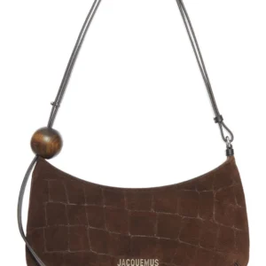 Jacquemus Logo Lettering Le Bisou Perle Shoulder Bag