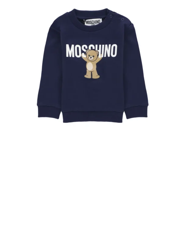 Moschino Kids Bear Printed Crewneck Sweatshirt