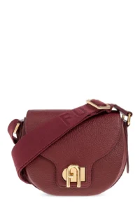 Furla Logo Plaque Foldover-Top Shoulder Bag