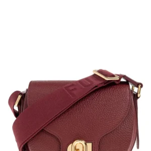 Furla Logo Plaque Foldover-Top Shoulder Bag