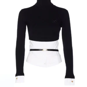 Elisabetta Franchi Turtleneck Poplin Top
