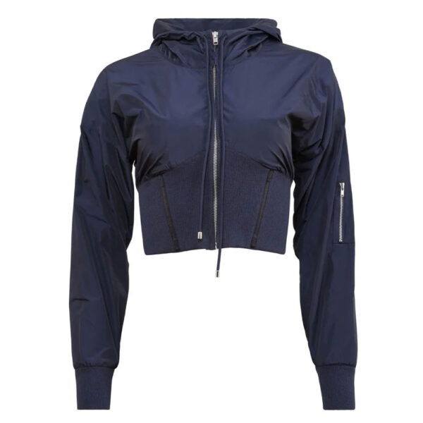 Fleur Du Mal Elasticated Waist Hooded Cropped Track Jacket