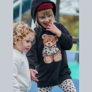 Girl Hooded Dress Black