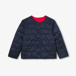 Girl lightweight padded jacket - navy/red