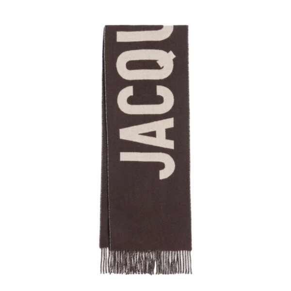 Jacquemus Logo Detailed Fringed Edge Scarf