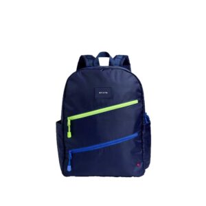 Kane Double Pocket Backpack Ripstop | Navy Diagonal Zipper