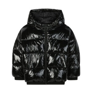 Karl Lagerfeld Kids glossy puffer jacket