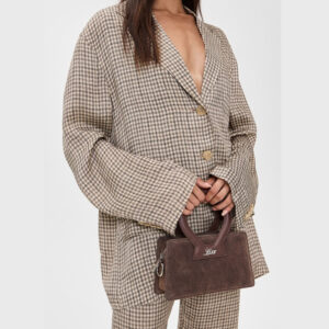 LUAR Ana Small Bag Brown Denim Enzyme
