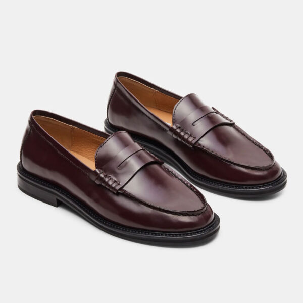 Madison Burgundy Box Leather BURGUNDY