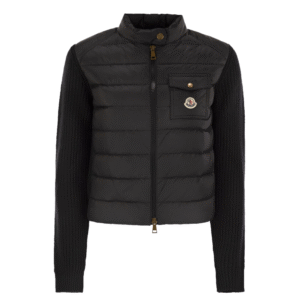 Moncler Padded Zip-Up Cardigan Black