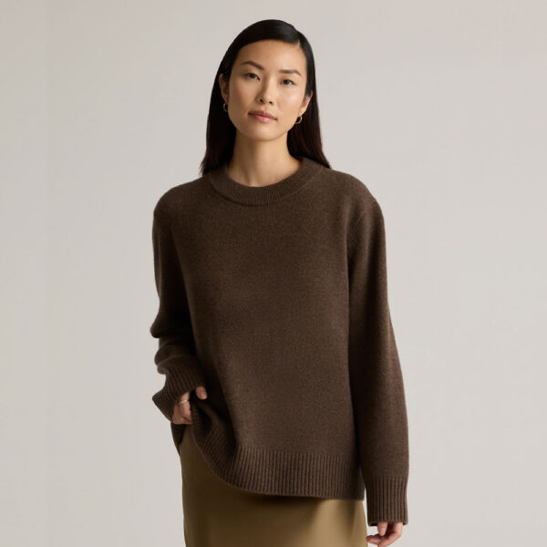 Mongolian Cashmere Oversized Crewneck Sweater
