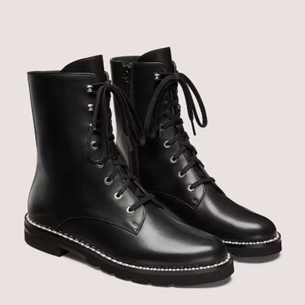 MONTY LACE-UP BOOTIE  Smooth Leather/Black