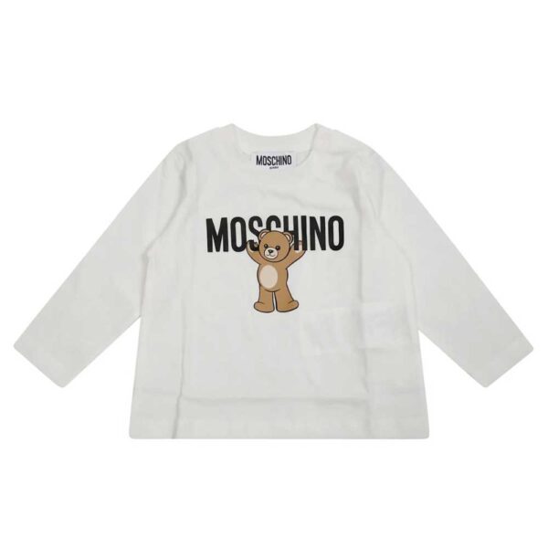 Moschino Kids Teddy Bear-Print Crewneck Top