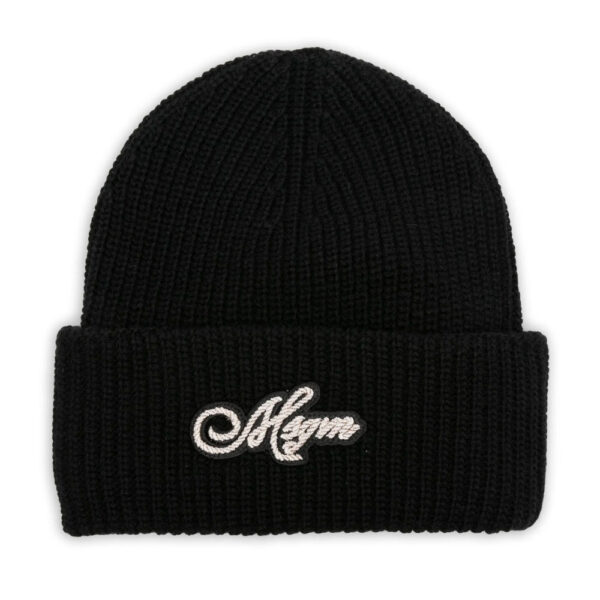 MSGM Kids logo-patch beanie