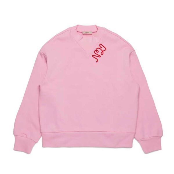 N°21 Kids Logo Patch Crewneck Sweatshirt