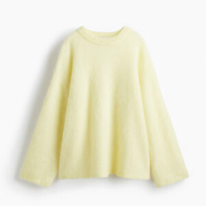 Oversized Mohair-Blend Sweater Light yellow