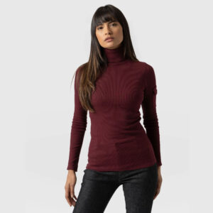 Pocket Turtle Neck - Burgundy