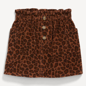 Printed Corduroy Pocket Skirt for Toddler Girls