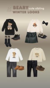 Beary Cute Sibling Winter Looks