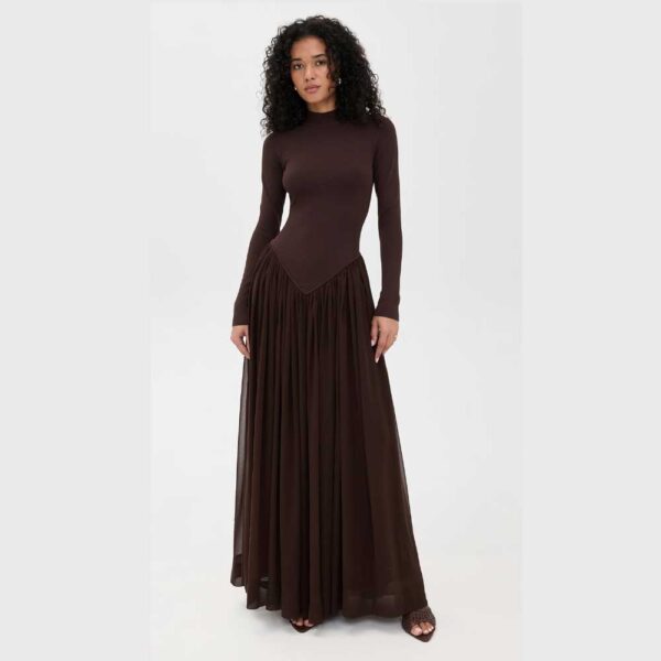 Ronny Kobo Speck Knit Dress Chicory