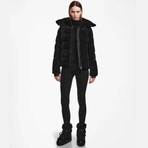 Rudsak mirry ff women’s velvet corduroy down puffer Black