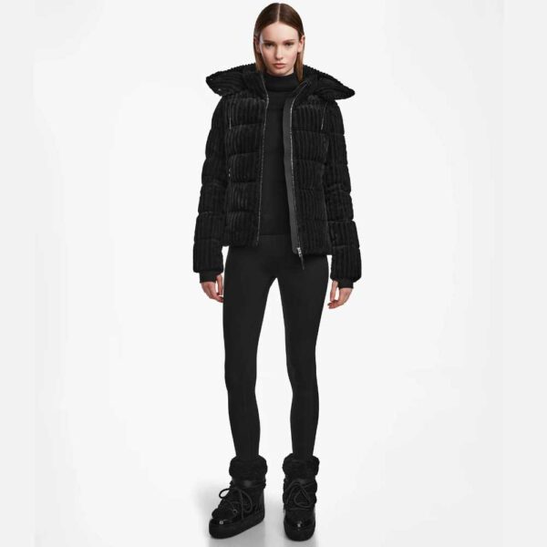 Rudsak mirry ff women's velvet corduroy down puffer Black