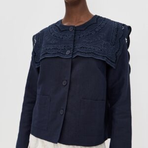 Sea Marie Embroidery Jacket Navy