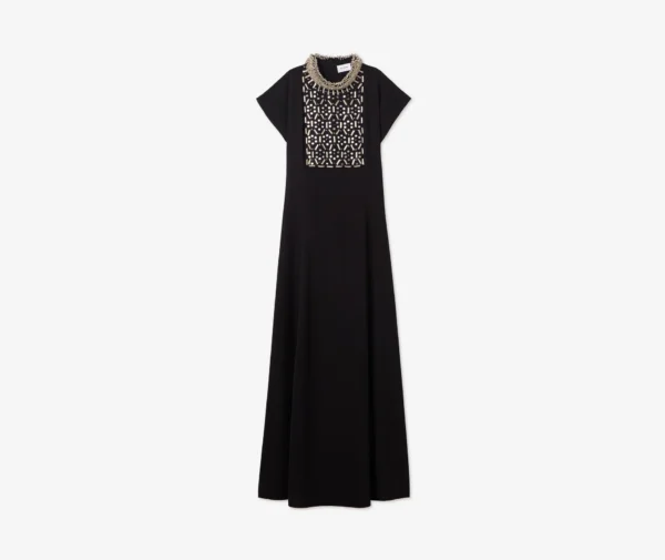 Embellished Cap Sleeve Gown