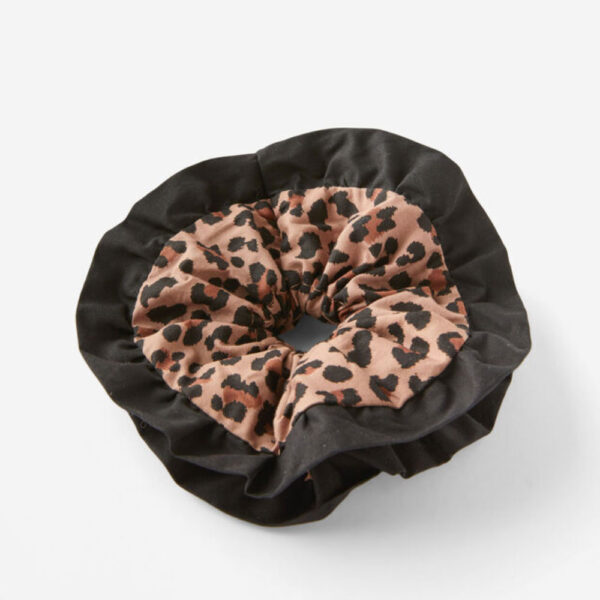 Suri Super Scrunchie black/bengal leopard