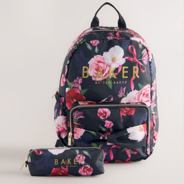 Ted Baker Girls Back to School Floral Print Backpack with Pencil Case