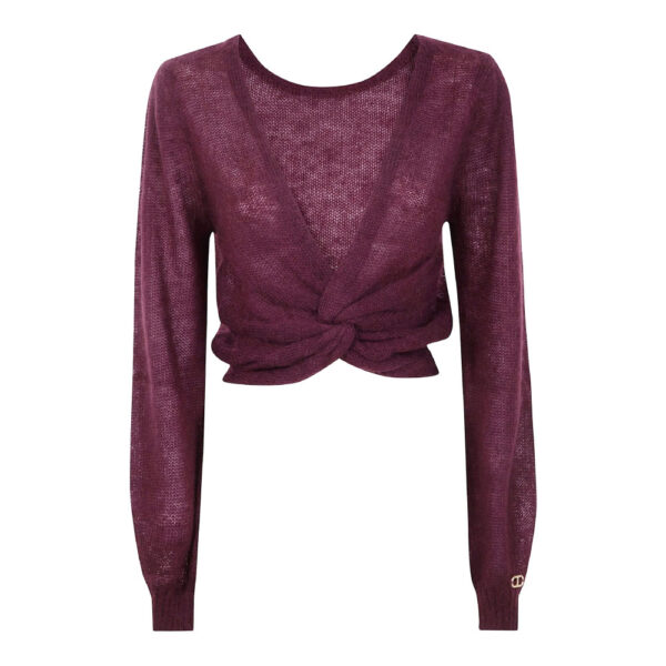 TWINSET twist-front knitted sweater