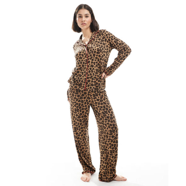 Urban Threads long sleeve revere and pants pajama set