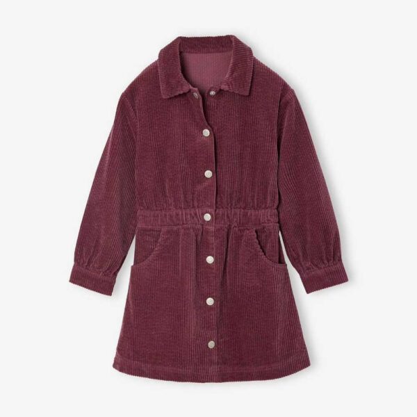 Vertbaudet Corduroy Dress for Girls - mauve