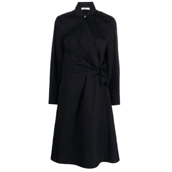 Vince Wraparound Pleated Shirt Dress