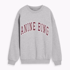 ANINE BING Spencer printed cotton-blend fleece sweatshirt