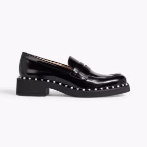 STUART WEITZMAN Reverie embellished leather loafers