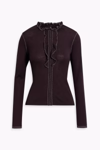 ULLA JOHNSON Asha ruffled wool top