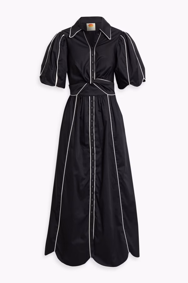 FARM RIO Twisted cotton midi dress