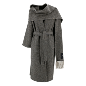Weekend Max Mara Scarf Embellished Chevron Patterned Coat