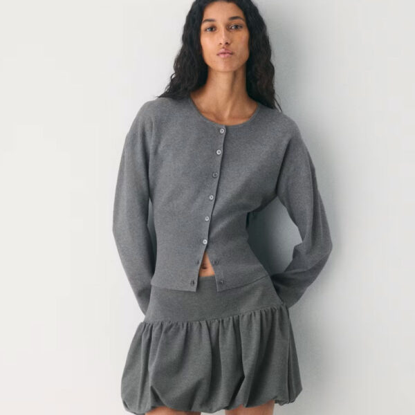 Wilfred Golightly Cardigan heather dark grey