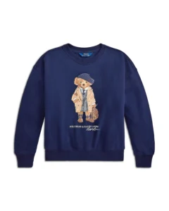 Polo Ralph Lauren Girls' Polo Bear Fleece Boxy Sweatshirt - Big Kid, Little Kid