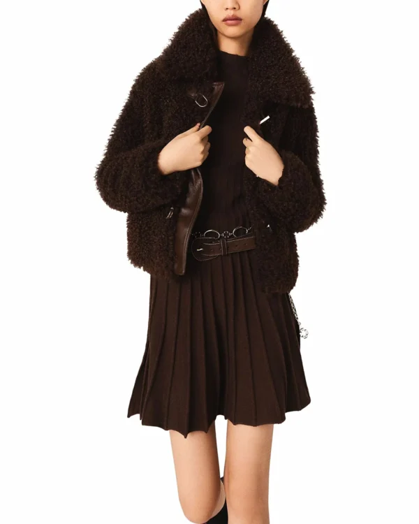 Maje Gabynette Short Bouclé Coat