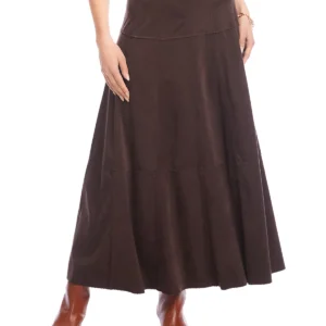 Karen Kane Tiered Faux Suede Skirt