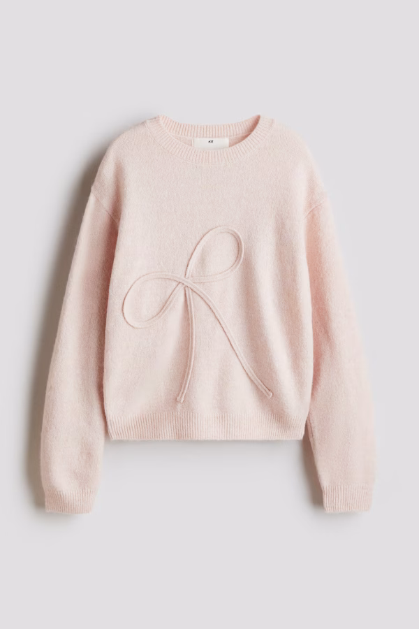 Loose-Fit Motif-Detail Sweater