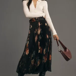 Ranna Gill Aria Pleated Midi Skirt