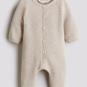 Textured-Knit Romper Suit