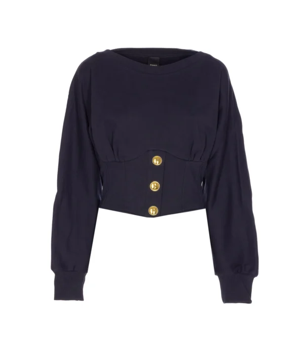 Pinko Button Corset Sweatshirt