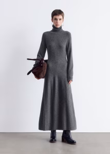 Merino-Wool Turtleneck Maxi Dress